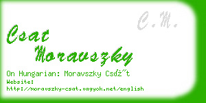 csat moravszky business card